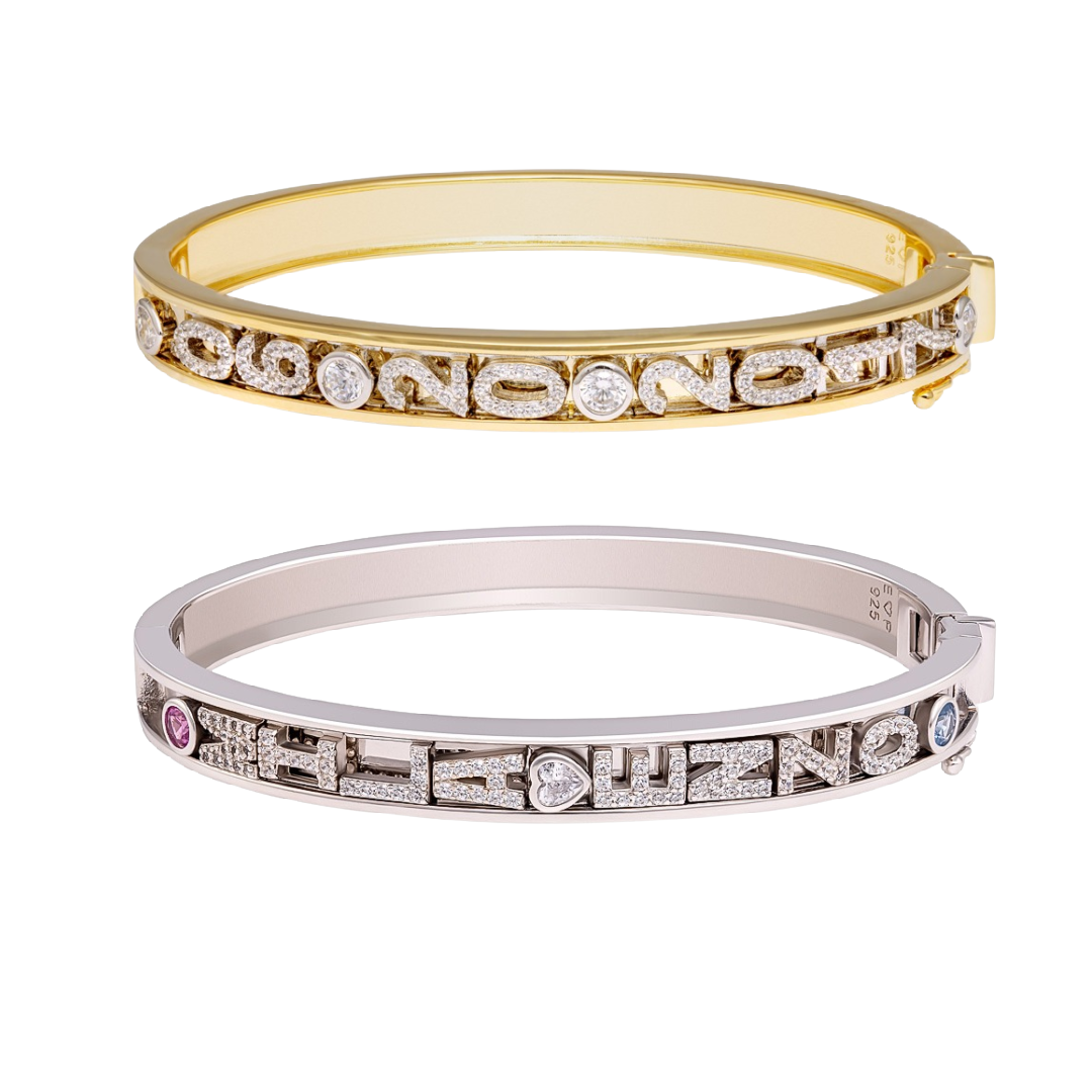 Personalized sales slider bangle