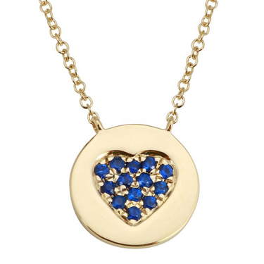 Sapphires Heart Necklace