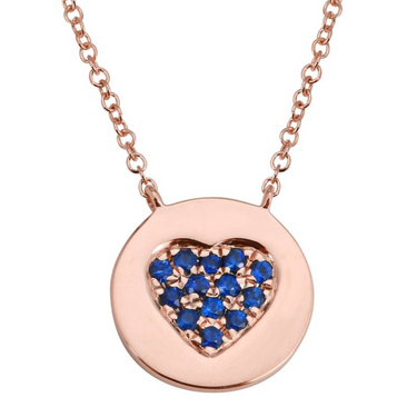 Sapphires Heart Necklace