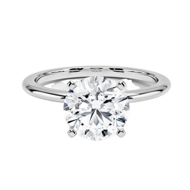 2.29CT Round Diamond Mounted In White Gold Band