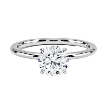 .95CT Round Diamond Mounted In White Gold Band
