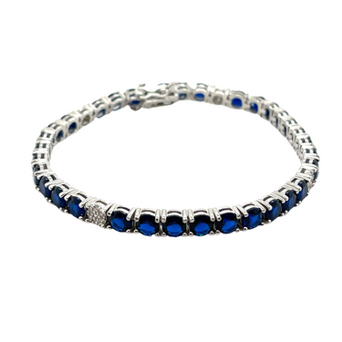 Blue Sparkling Tennis Bracelet