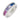 Sparkling Rainbow Baguette Eternity Ring