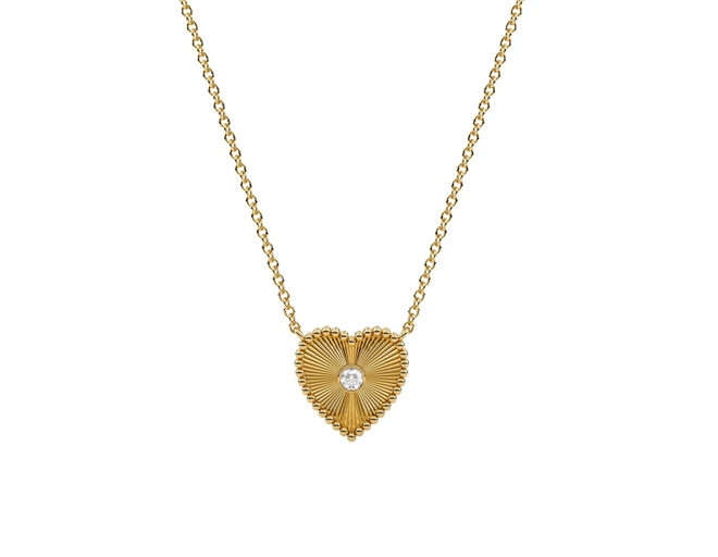 Obra Fluted Heart Necklace
