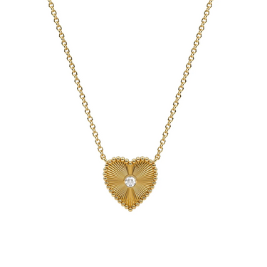 Obra Fluted Heart Necklace
