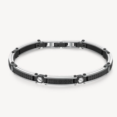 Black and Silver CZ Fancy Bracelet