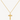 Matte curve cross necklace