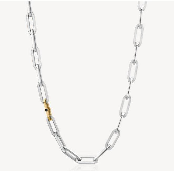 Gold Accent Silver Chain