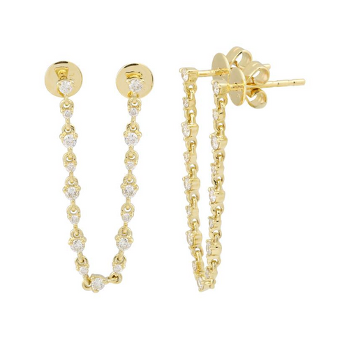 Long Diamond Double Stud