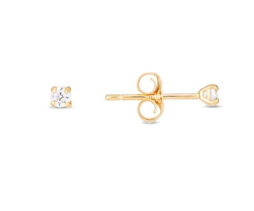 14KT Gold Tiny Sparkling Stud