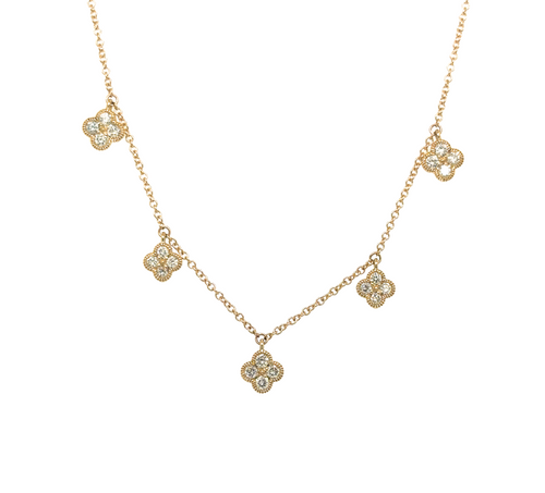 Mini Clovers Diamond Necklace