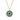 Diamond Outline Turquoise Eye Necklace