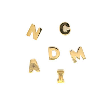Single Solid Gold Initial