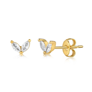 Double Marquise studs