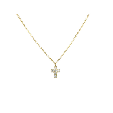 Small Cross Cz Necklace