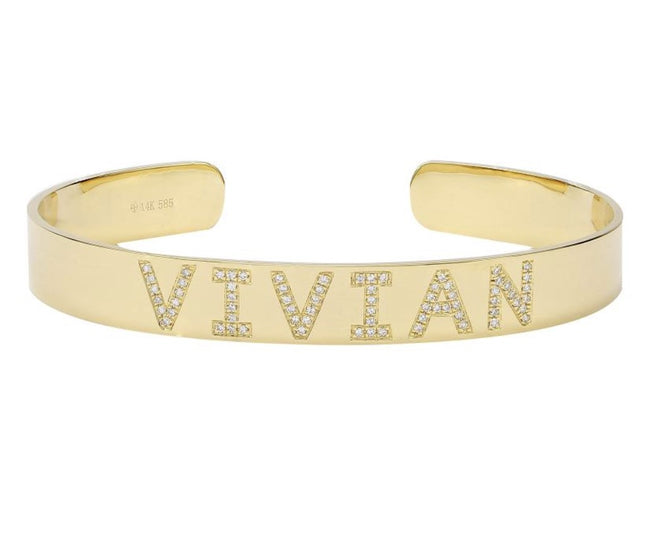 Diamond Name Cuff
