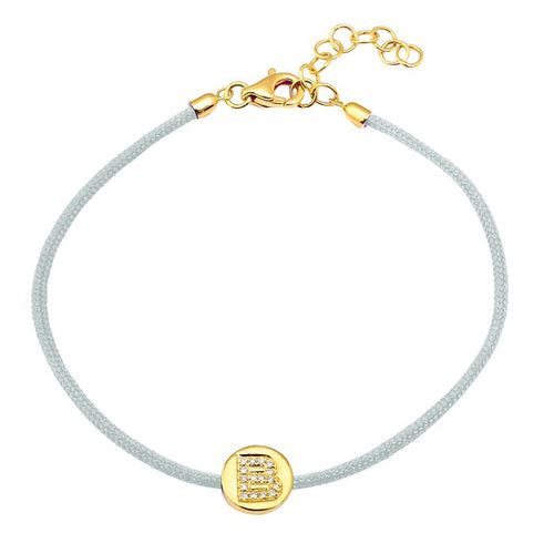 Colored Diamond Initial Bracelet