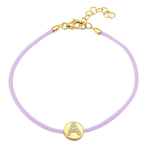 Colored Diamond Initial Bracelet