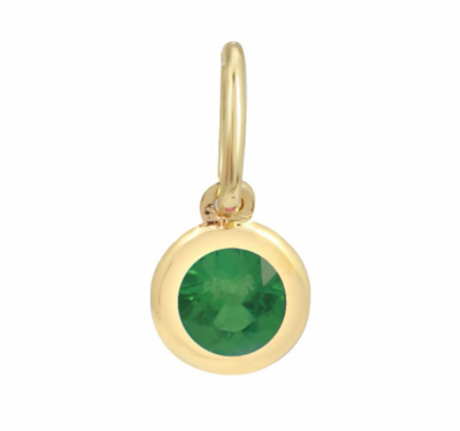 Bezel Emerald Charm