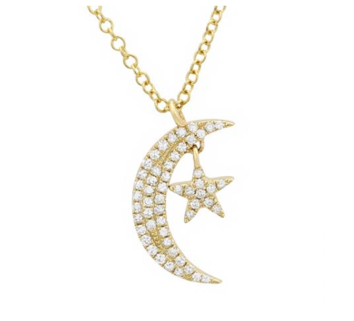 Moon Star Accent Necklace