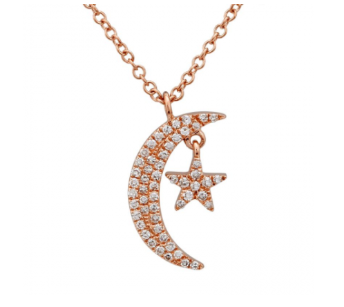 Moon Star Accent Necklace