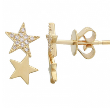 Double Star Diamond Earrings