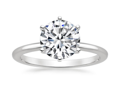 2.01CT Round Brilliant In Our Classic White Gold Six Prongs Band
