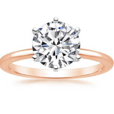 1.43CT Round Brilliant Mounted In Our Classic Rose Gold Band
