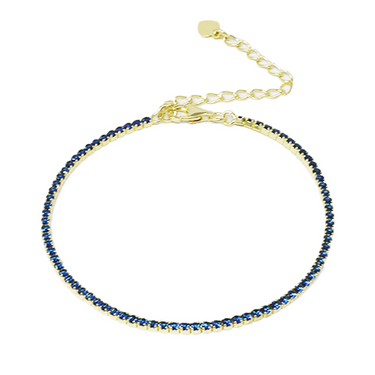 Colored Gemstones Tennis Bracelet