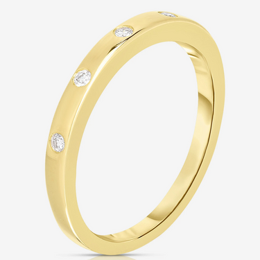 Gold CZ Accent Band