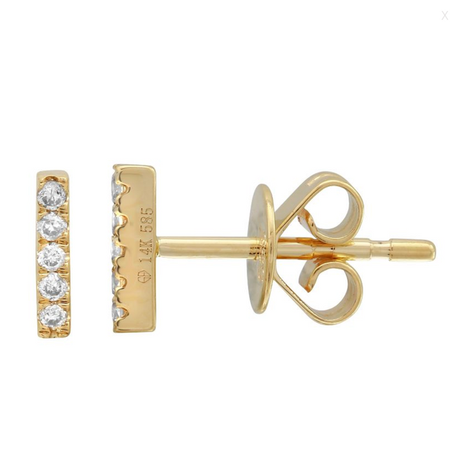 Diamond Bar Studs