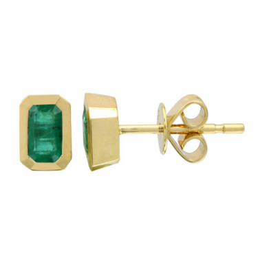 Emerald Gemstone Studs