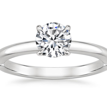 .70CT Round Diamond Mounted in 1.5MM White Gold Band