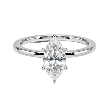 1.08CT Marquise Brilliant Mounted in Thin White Gold Band
