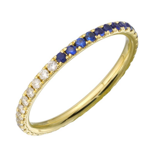 Half Gemstones & Half Diamonds Ring