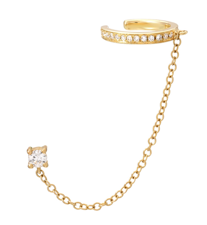 Sparkling Stud Chain Cuff