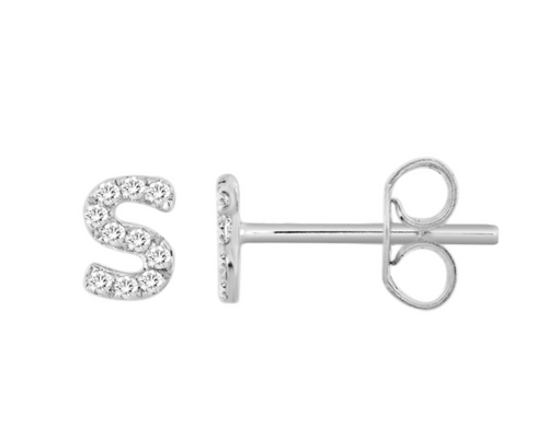 Mini Diamond Initial Stud