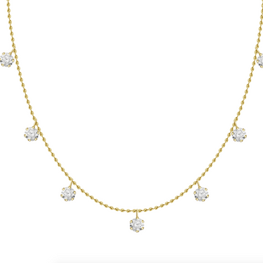 Nine Mini Hanging Diamonds Necklace