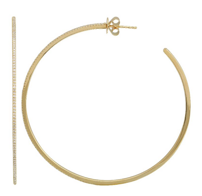 Big Super Thin Diamond Hoops