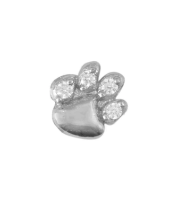 PAVÉ SKINNY BANGLE PAW CHARM