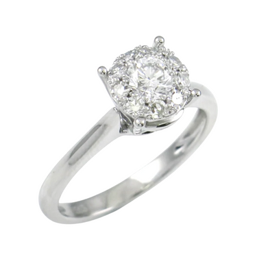 Diamond Illusion Engagement Ring