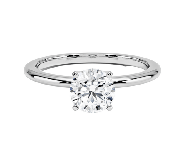 .70CT Round Diamond Mounted In White Gold Band