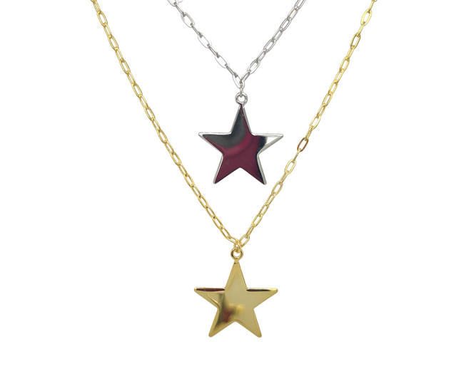 Solid Star Link Necklace