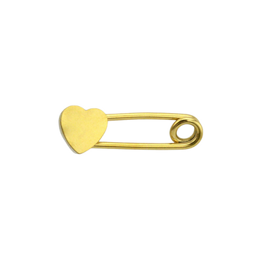 14K Gold Heart Baby Pin