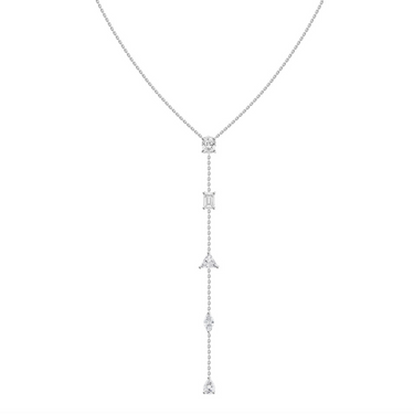Multi Shape Lariat Necklace