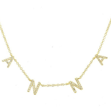 Spaced Diamond Name Necklace