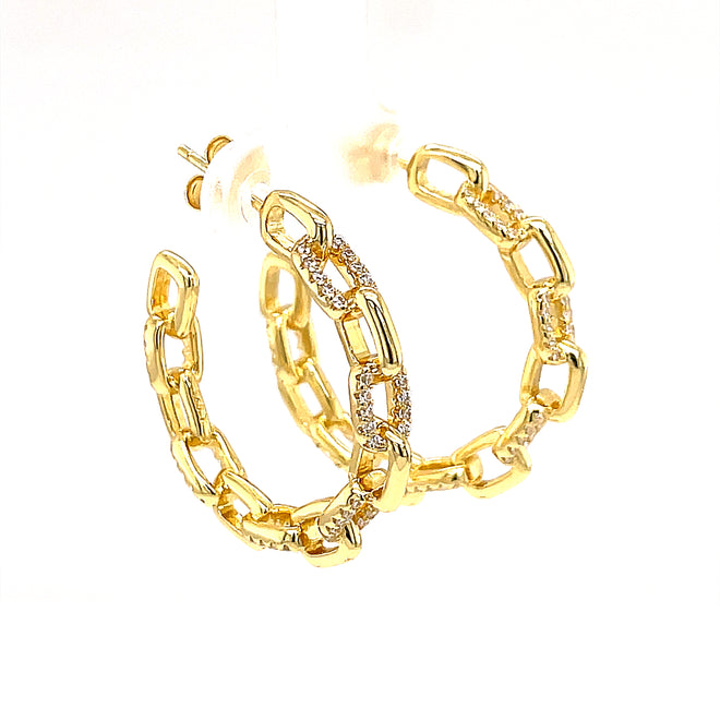 Sparkling Link Hoops