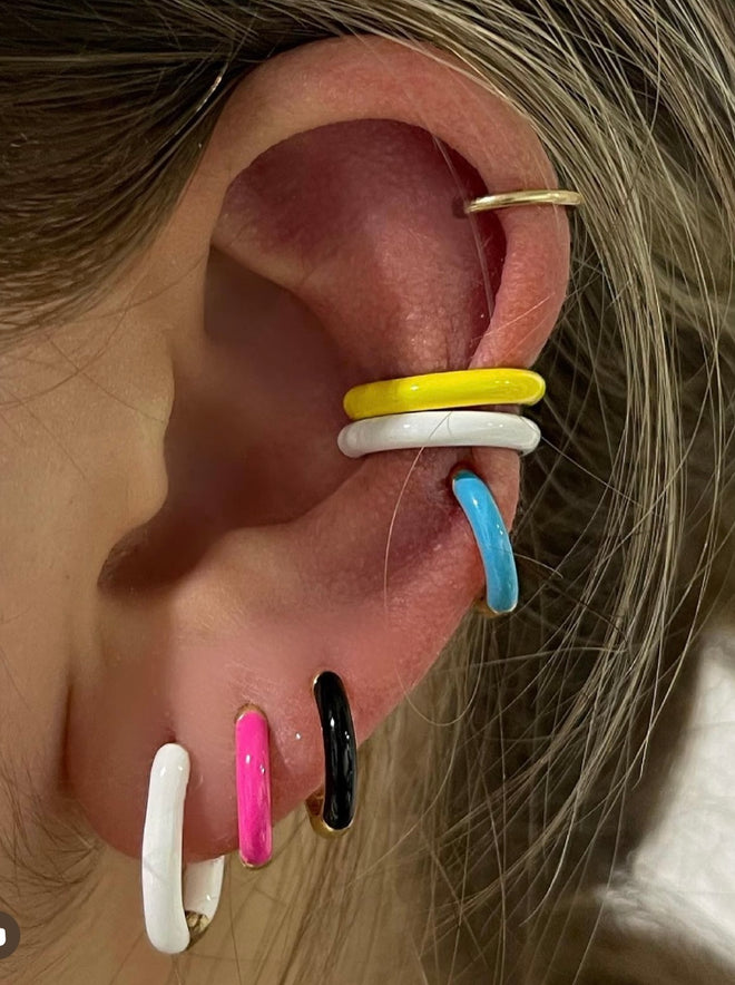 Solid Enamel Mini Huggies
