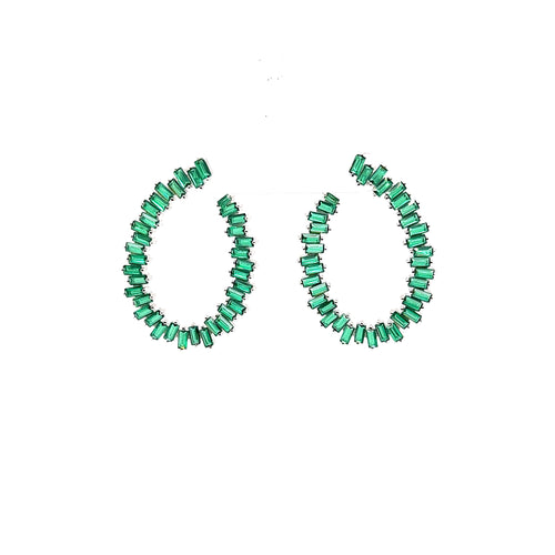 Oval Baguette Studs