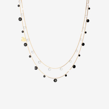 Lucciole Black/Clear Stone Necklace
